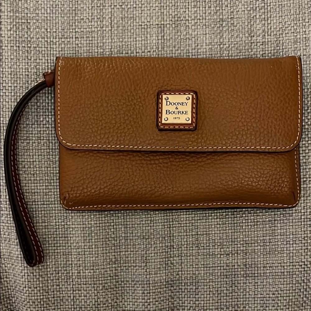 Dooney & Bourke Brown Leather Wristlet